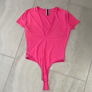 NWOT Sexy Hot Pink Bodysuit